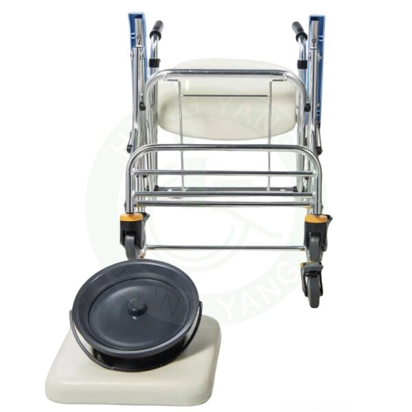 均佳 JCS-208 鋁合金可收合有輪洗澡便器椅 便器椅 可收合 馬桶椅 洗澡椅