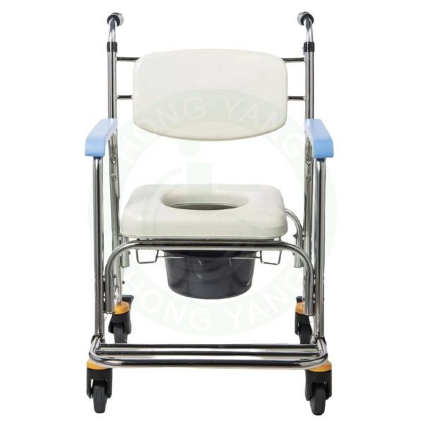 均佳 JCS-302 不銹鋼洗澡便器椅 (加推手)  不鏽鋼 便器椅 可收合 馬桶椅 洗澡椅
