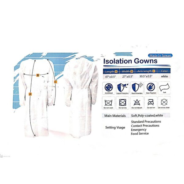 隔離衣 Isolation Gown / made in taiwa