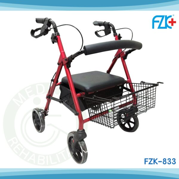 富士康 FZK-833 收合式四輪車 散步車 購物車 助行車 助步車 帶輪助行器