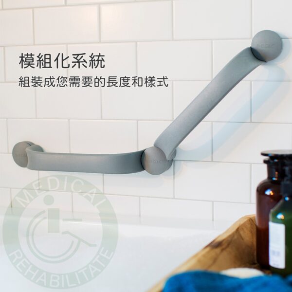 Etac 益他 靈活扶手 兩色（30/60/90cm）可延長 鑽孔式 浴室扶手 安全扶手 衛浴 強生 JUST 4U
