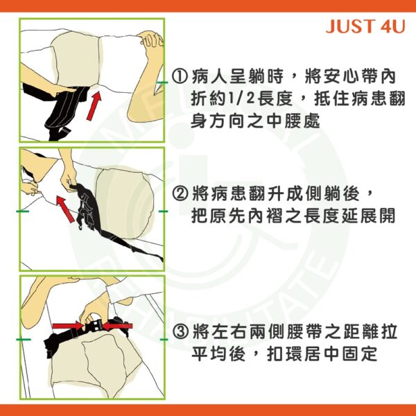 強生 通用型安心帶 TV-106N（M～L）手動病患輸送裝置 臥床移位 病人移位 病人移動 移位帶 JUST 4U