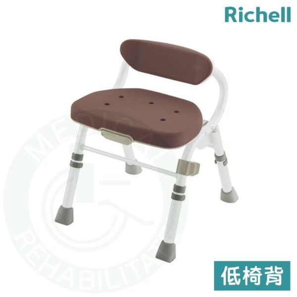 Richell 折疊洗澡椅M型-低椅背  粉 咖啡 洗澡椅 沐浴椅 淋浴椅 RFA47911 47912 利其爾