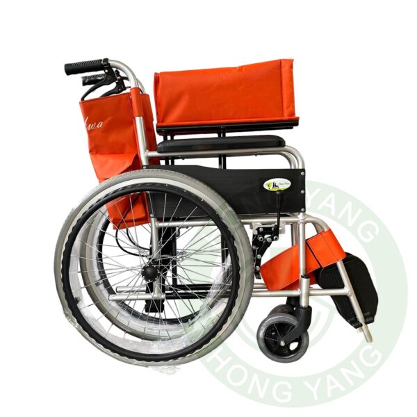 杏華 日式強化款單層鋁輪椅 JR200 紅 藍 CH800 橘 雙煞車 手動輪椅 醫療輪椅 鋁合金輪椅
