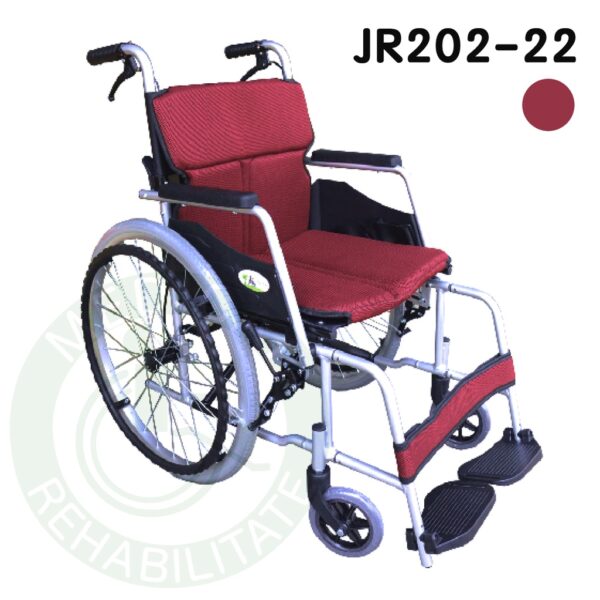 杏華 日式雙層鋁製輪椅 後輪16/22吋 JR202-16 JR202-22 雙煞車 可折背 手動輪椅 輕便輪椅