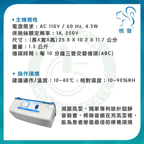 悅發 悅發彩鑽7510(未滅菌)  悅發減壓氣墊床 預防壓瘡 氣墊床 符合長照及身障氣墊床-A款補助