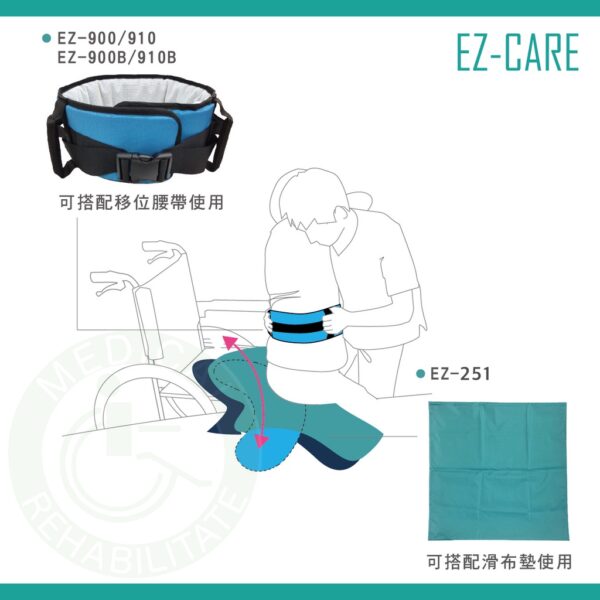 天群 移位滑布 短版 EZ-251 滑布墊 移位滑墊 臥床移位 搬運病人 手動病患輸送裝置 位移布