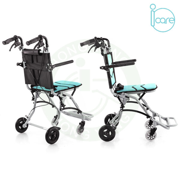 Icare 艾品 IC-300 旅行輕便款 輪椅 照護運輸椅 可收合 輕便型 鋁合金 輪椅 外出輪椅：圖片 4